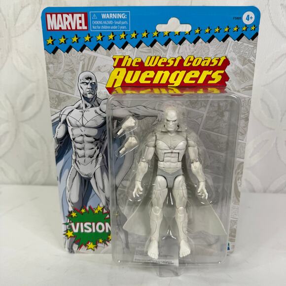 Marvel Legends Retro Series West Coast Avengers Vision White 6" Hasbro - Picture 6 of 6